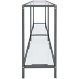 vidaXL Konzolna mizica prozorna 160x35x75,5 cm kaljeno steklo | Shoptok.si