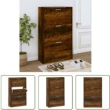 The Living Store Omarica za čevlje dimljen hrast 63x24x103 cm inženirski les - Omarica Za Čevlje, (21744594) | Shoptok.si