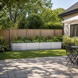 Povišeni vrtni krevet Srebrna 320 x 80 x 55 cm cinkani | shoptok.hr