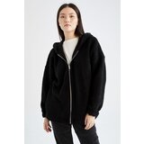 Defacto Oversize Fit Hooded Plush Cardigan Cene