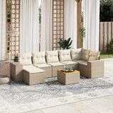 vidaXL 8-dijelni set vrtnih sofa od poliratana s jastucima bež | shoptok.hr