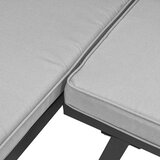  Set vrtnih klupa s jastucima 3 kom crni čelik obložen prahom | shoptok.hr
