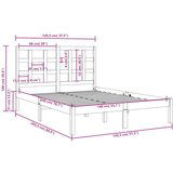  Posteljni okvir iz trdnega lesa 140x200 cm, (20684429) | Shoptok.si