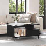vidaXL Klubska miza Črna Orehovina 90 x 49 x 45 cm Konstruiran les | Shoptok.si