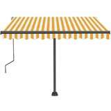  Prostostoječa ročno zložljiva tenda 350x250 cm rumena/bela, (20742946) | Shoptok.si