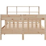 vidaXL Posteljni okvir brez vzmetnice 135x190 cm trdna borovina | Shoptok.si
