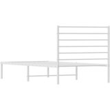 Metalni okvir za krevet s uzglavljem bijeli 100x190 cm | Eponuda.ba