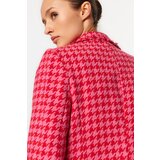 Trendyol Fuchsia Tweed Regular Lined Double Breasted Closed Woven Crowbar Blazer Jacket | Shoptok.si