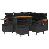  Sjedeća garnitura za vrt 10 kom. 9-Broj sjedala Crna poliratan 219 x 219 x 85 cm | shoptok.hr