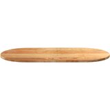 Stolna ploča svjetlosmeđa 100x50x2 cm ovalna masivna hrastovina | Eponuda.com