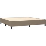  Krevet s oprugama i madracem smeđesivi 200x200 cm od tkanine | shoptok.hr
