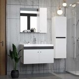 Skye_Decor Set kupatilskog ormarića sa umivaonikom i ogledalom, 3 dela, Siva Cene
