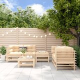 Maison Chic Seti vrtnega pohištva - Vrtna garnitura - Vrtni pohištvo set 6-delna trdna borovina, (21817478) | Shoptok.si
