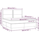  Box spring postelja z vzmetnico kapučino 180x200cm umetno usnje, (20892649) | Shoptok.si