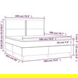  Krevet box spring s madracem cappuccino 180x200 cm umjetna koža | shoptok.hr
