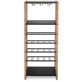 YES EVERYDAY Crna/u prirodnoj boji metalna vitrina za vino broj boca 20 kom, 50x122x35 cm Isaac – | shoptok.hr