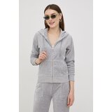 Juicy Couture Dukserica za žene, boja: siva, s kapuljačom, melanž | shoptok.hr