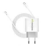 Oem Mayaxess, Omrežni polnilnik za Galaxy S23 Plus 20W + 1m USB-C kabel, Bela, (5000275849) Cene