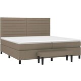  Krevet s oprugama i madracem smeđesivi 200x200 cm od tkanine | shoptok.hr