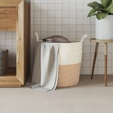  Košara za pohranu smeđe-bijela Ø 43 x 38 cm pamučna | shoptok.hr