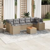 vidaXL 8-dijelni set vrtnih sofa od poliratana s jastucima bež | shoptok.hr