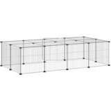  Kavez za ljubimce s 20 panela i vratima crni 35 x 35 cm čelični | shoptok.hr