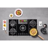 Elica NIKOLATESLA Flame EVO BL/A/88 plinska kuhalna plošča z vgrajeno napo | Shoptok.si