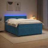  Krevet s box springom, madracem i LED-om Plava 140 x 200 cm | shoptok.hr