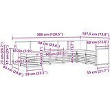  Set vanjskih sofa 6 kom. Prirodna | shoptok.hr