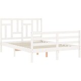  Za krevet s uzglavljem bijeli 140x200 cm od masivnog drva | shoptok.hr