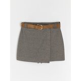 Sinsay Skort hlače s pepita uzorkom i remenom od imitacije kože | shoptok.hr