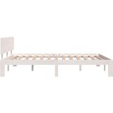  Posteljni okvir bel iz trdne borovine 140x200 cm, (20601719) | Shoptok.si