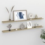 vidaXL Zidne police 2 kom bijele i boja hrasta sonome 115 x 9 x 3 cm Cijene