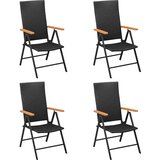  5-dijelni vrtni blagovaonski set crno-smeđi | shoptok.hr