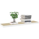  Plutajuća zidna polica boja hrasta i bijela 120x23 5x3 8 cm MDF | shoptok.hr