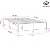  Okvir krevet bez madraca tamnosiva 120x190 cm od tkanine | shoptok.hr
