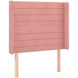  LED uzglavlje ružičasto 93x16x118/128 cm baršunasto | shoptok.hr