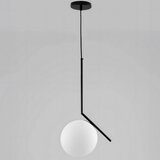 Toolight Stropna viseća svjetiljka Staklena kugla bijelo G107-1W BLACK WHITE | shoptok.hr