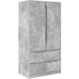vidaXL Kopalniška omarica s predalom Betonsko siva 79,5 x 49 x 156 cm, (5000092589) | Shoptok.si