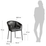 Kave Home Crne metalne/podstavljene vrtne stolice u setu 2 kom Yanet – | shoptok.hr