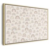  Slika - Spring - Pastel Rainbows with Hearts on a Rainy Day 90x60 U prirodnom drvenom okviru | shoptok.hr