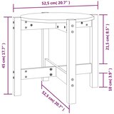  Stolić za kavu boja meda Ø 52,5x45 cm od masivne borovine | shoptok.hr