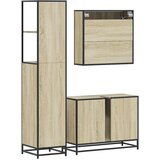  3-dijelni set kupaonskog namještaja boja hrasta sonome drveni | shoptok.hr