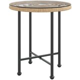 Maison Chic Jedilna miza - Kuhinjska miza - Jedilni stol Ø50 cm  kaljeno steklo in jeklo, (21714863) Cene