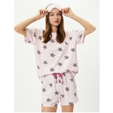 Koton Shorts Pajama Set Short Sleeve Crew Neck Printed Cene