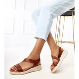 Gemre Brown wedge sandals Verkado | Shoptok.si