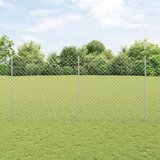 vidaXL Ograda od lančanih veza s 20 U stupova Srebrna 1.5x10 m Čelik Cijene