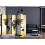 Artgeist PARAVAN 225/172/3 cm modra, rumena Slike