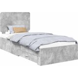  Krevetna konstrukcija s uzglavljem Betonski sivi 70 x 190 cm | Eponuda.com