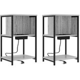  Noćni ormar 2 pcs Siva Sonoma 38 x 31 x 61 cm Konstruirano drvo | shoptok.hr